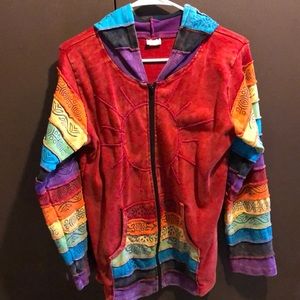 Boho hooded jacket